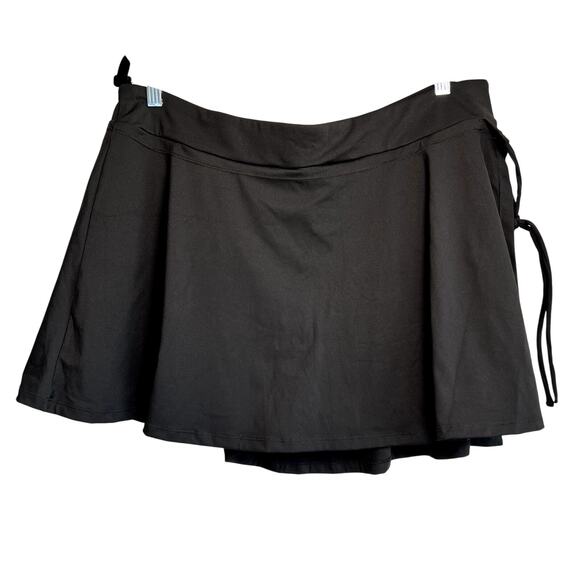 HALARA Black Tie Side A Line 2-in-1 Side Pocket Mini Skirt Womens 2X NWT